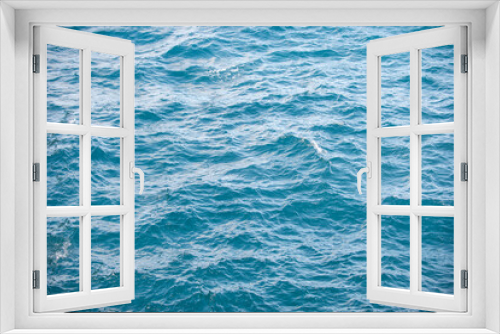 Fototapeta Naklejka Na Ścianę Okno 3D - Sea water in rippled water detail background. Ocean waves pattern.