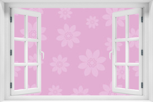 Fototapeta Naklejka Na Ścianę Okno 3D - Seamless vector floral pattern. Pink color.