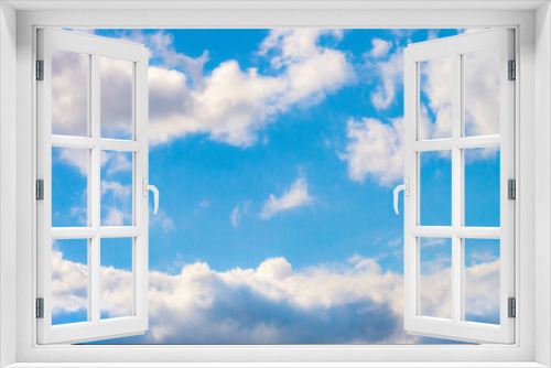 Fototapeta Naklejka Na Ścianę Okno 3D - Piękne białe chmury na tle błękitnego nieba