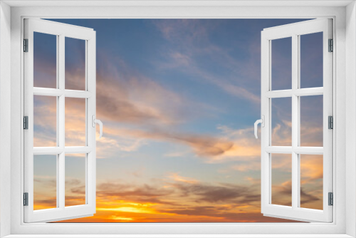 Fototapeta Naklejka Na Ścianę Okno 3D - Beautiful sky at sunset, panorama