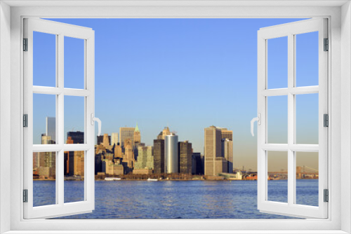 Fototapeta Naklejka Na Ścianę Okno 3D - new york skyline