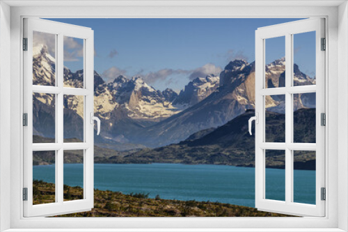 Fototapeta Naklejka Na Ścianę Okno 3D - Torres del Paine panorama