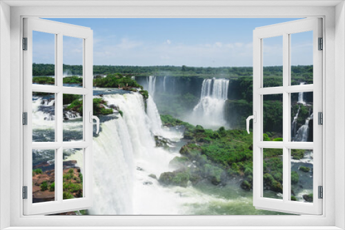 Fototapeta Naklejka Na Ścianę Okno 3D - Iguazu falls seen from the Brazilian side