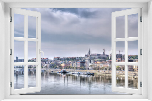 Fototapeta Naklejka Na Ścianę Okno 3D - Budapest and the Danube, HDR Image