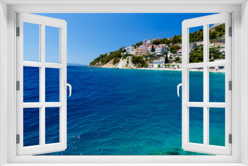 Fototapeta Naklejka Na Ścianę Okno 3D - Deep Blue Sea with Transparent Water and Beautiful Adriatic Beac