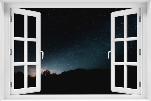 Fototapeta Naklejka Na Ścianę Okno 3D - Niebo gwieździste w Bieszczadach