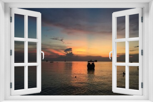 Fototapeta Naklejka Na Ścianę Okno 3D - sunset on the sea