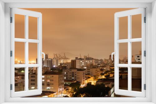 Fototapeta Naklejka Na Ścianę Okno 3D - view of the city in the nightfall