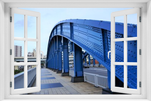 Fototapeta Naklejka Na Ścianę Okno 3D - Komagata-Bashi Bridge over Sumida-gawa river in Tokyo, Japan - 日本 東京都 駒形橋 隅田川	