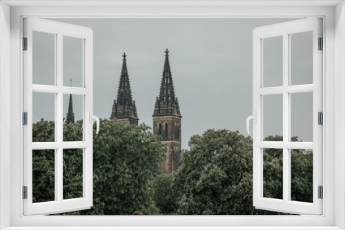 Fototapeta Naklejka Na Ścianę Okno 3D - Cityscape in the summer, Prague