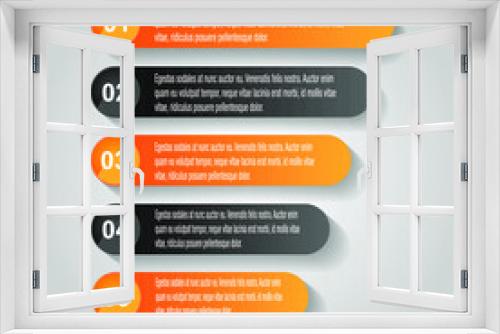 Infographic display  template. Idea to display information, ranked and statistics.