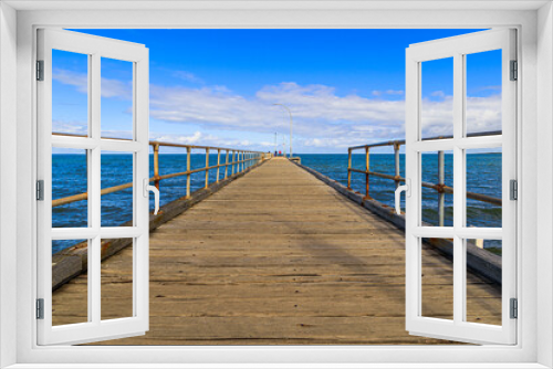 Fototapeta Naklejka Na Ścianę Okno 3D - Sea view from pier