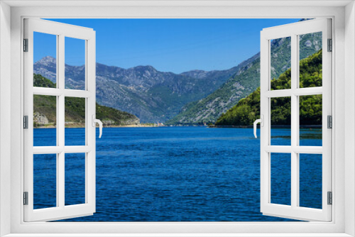 Fototapeta Naklejka Na Ścianę Okno 3D - Picturesque view of Kotor bay (Boka Kotorska) near the town of Tivat, Montenegro, Europe. Kotor Bay is a UNESCO World Heritage Site.
