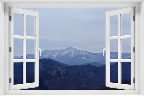 Fototapeta Naklejka Na Ścianę Okno 3D - Blick auf Hochschneeberg von Hocheck Schutzhaus
