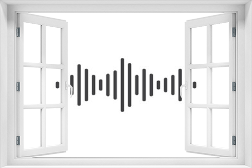 Fototapeta Naklejka Na Ścianę Okno 3D - Sound wave icon. Soundwave form on white background. Voice and music audio concept. Vector illustration