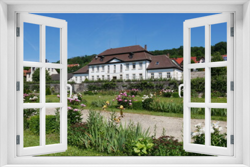 Fototapeta Naklejka Na Ścianę Okno 3D - Abteigarten Orangerie Kloster Ebrach
