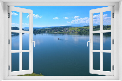 Fototapeta Naklejka Na Ścianę Okno 3D - Widok na jezioro