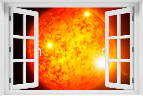 Fototapeta Naklejka Na Ścianę Okno 3D - Sun in outer space