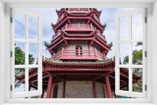 Fototapeta Naklejka Na Ścianę Okno 3D - Nanling Tower, Tianhou Temple, Nansha, Guangzhou, Guangdong, China