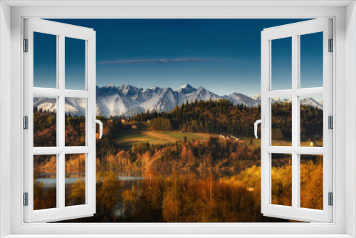 Fototapeta Naklejka Na Ścianę Okno 3D - Panorama na Tatry