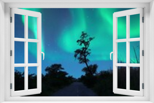 Fototapeta Naklejka Na Ścianę Okno 3D - aurora night sky