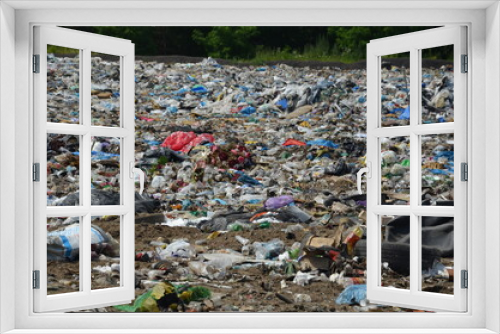 Fototapeta Naklejka Na Ścianę Okno 3D - Wysypisko śmieci , Polskie wysypisko śmieci , wysypisko , śmieci, marnować, zanieczyszczenia, charakter, plaza, woda, plastik, śmieci, okolica, wysypisko, kamienie, śmieci, , krajobraz, składowisko