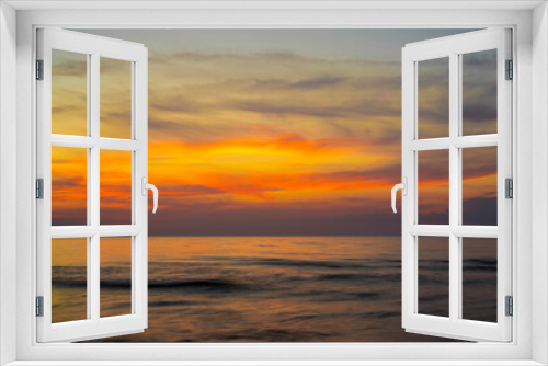 Fototapeta Naklejka Na Ścianę Okno 3D - Zachód słońca nad morzem bałtyckim