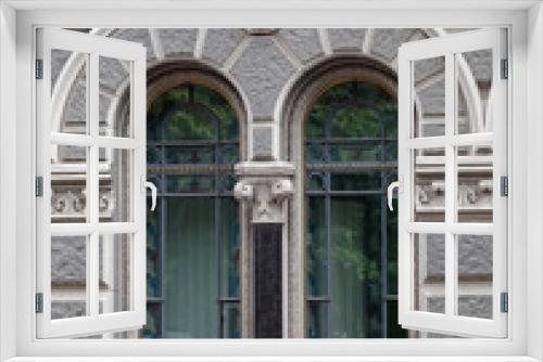 Fototapeta Naklejka Na Ścianę Okno 3D - Facade of an old building with a window