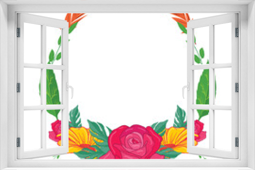 Fototapeta Naklejka Na Ścianę Okno 3D - Beautiful Vector Floral Foliage Arrangements Set Graphics with elegant floral and leaves in colourful illustration. Can be used for your wedding or any invitation template