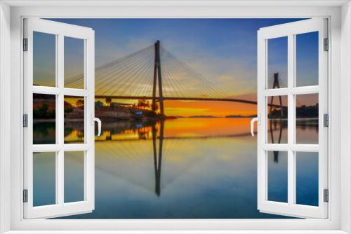 Fototapeta Naklejka Na Ścianę Okno 3D - Barelang  bridge at sunrise 