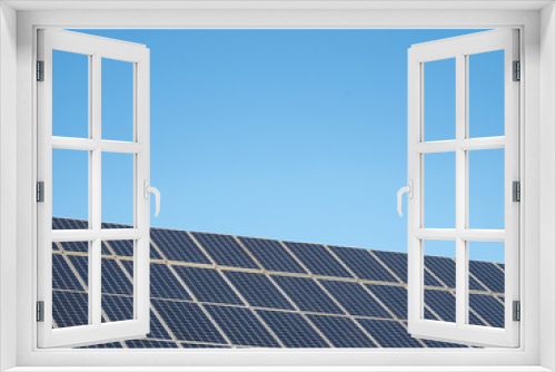 Fototapeta Naklejka Na Ścianę Okno 3D - solar panel against blue sky in sunshine