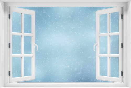 Fototapeta Naklejka Na Ścianę Okno 3D - Snowfall texture of snowflakes on blurry background design weather