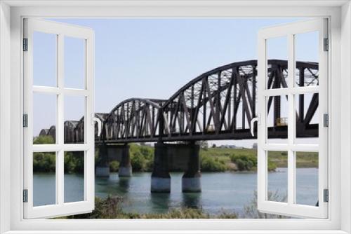 Fototapeta Naklejka Na Ścianę Okno 3D - 木曽川の鉄橋