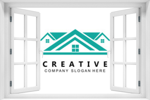 house building logo vector symbol