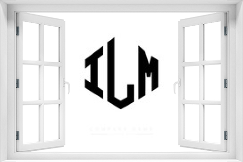 ILM letter logo design with polygon shape. ILM polygon logo monogram. ILM cube logo design. ILM hexagon vector logo template white and black colors. ILM monogram. ILM business and real estate logo. 