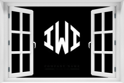 IWT letter logo design with polygon shape. IWT polygon logo monogram. IWT cube logo design. IWT hexagon vector logo template white and black colors. IWT monogram. IWT business and real estate logo. 