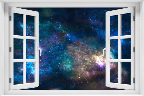 Fototapeta Naklejka Na Ścianę Okno 3D - 51346488 - space galaxy background with nebula, stardust and bright shining stars. vector illustration for your design, artworks