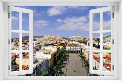 Fototapeta Naklejka Na Ścianę Okno 3D - Las Palmas, view from cathedral tower, Gran Canaria