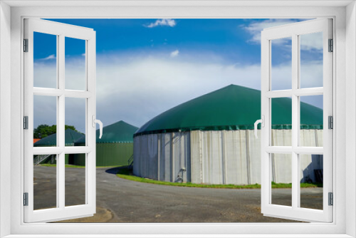 Fototapeta Naklejka Na Ścianę Okno 3D - Biogasanlage - Energiegewinnung. Symbolfoto