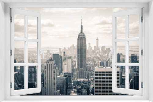 Fototapeta Naklejka Na Ścianę Okno 3D - View of Manhattan with Empire State Building, New York City, USA