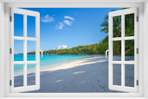 Fototapeta Naklejka Na Ścianę Okno 3D - tropical beach anse lazio on praslin on the seychelles