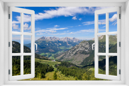 Fototapeta Naklejka Na Ścianę Okno 3D - Val di Fassa e Gruppo del Catinaccio-Trentino