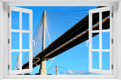 Fototapeta Naklejka Na Ścianę Okno 3D - Ting Kau Bridge