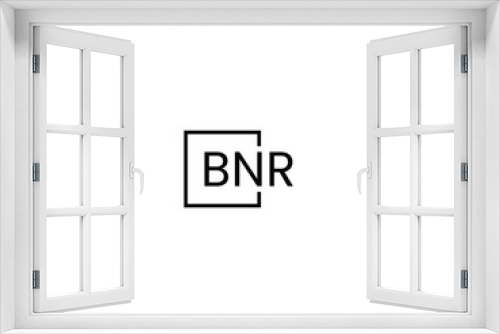 BNR Letter Initial Logo Design Vector Illustration