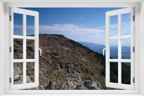 Fototapeta Naklejka Na Ścianę Okno 3D - krajobraz góry hiszpania sierra de guadarrama widok przyroda