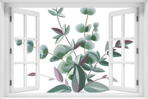 Fototapeta Naklejka Na Ścianę Okno 3D - Bouquet with eucalyptus branches