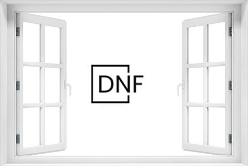 DNF letter initial logo design vector illustration