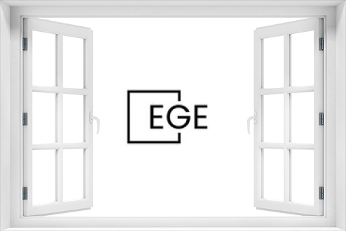 EGE Letter Initial Logo Design Vector Illustration