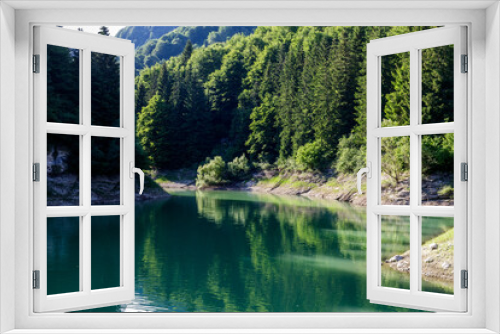 Fototapeta Naklejka Na Ścianę Okno 3D - The lake Pra da Stua