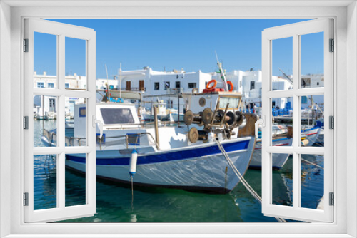 Fototapeta Naklejka Na Ścianę Okno 3D - Pictoresque whitewashed port of Naoussa, Paros island, Cyclades Archipelago, Greece